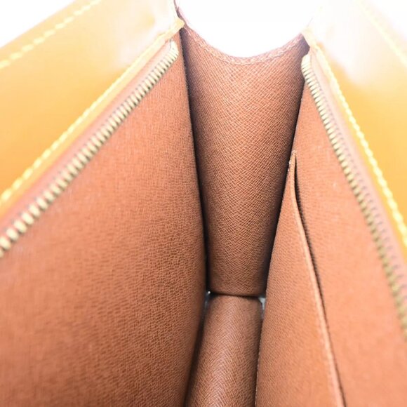 LOUIS VUITTON LV Pochette Homme Clutch Hand Bag Epi Leather Gold - Picture 11 of 14